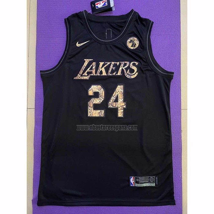 Camiseta Los Angeles Lakers Kobe Bryant NO 24 Negro